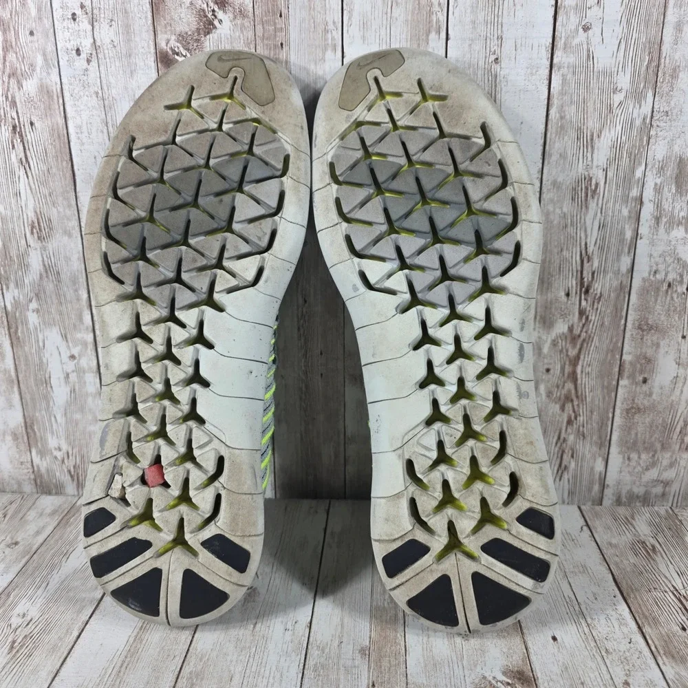 Nike Free RN Motion Flyknit Mens Running Shoes Grey Volt 834584-007